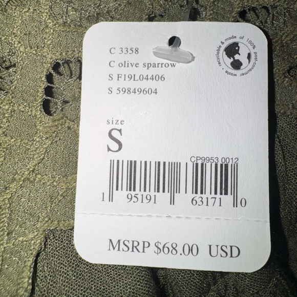 Free People Adella Cami NWT in Olive Sparrow - Picture 6 of 6